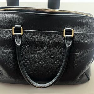 Black Designer Leather Tote Bag